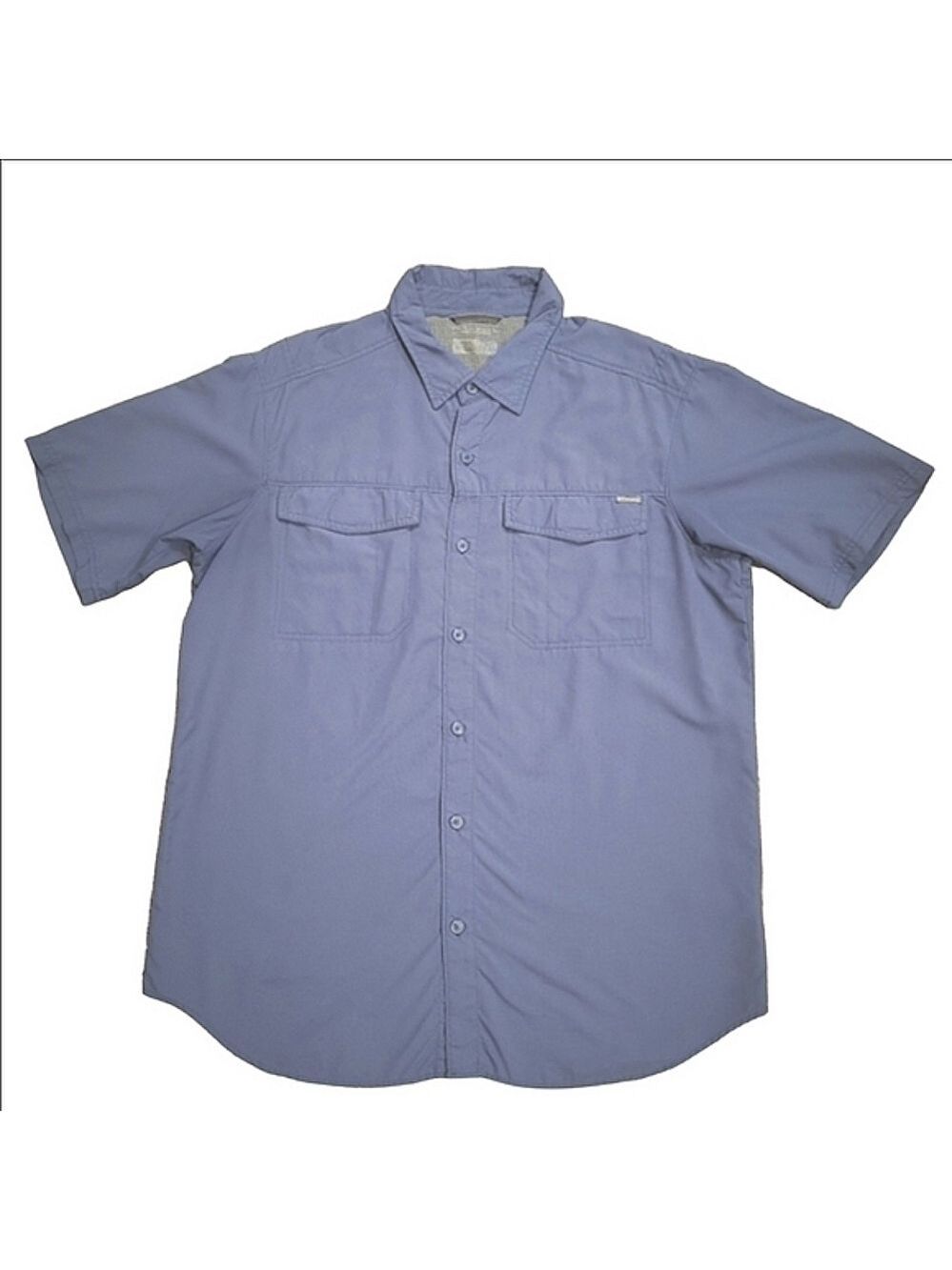 ​Columbia Mens Silver Ridge L Light Blue Vented Hiking Fishing UPF Outdoor Shirt
